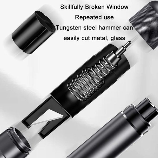 Vehicle Safety Hammer Multifunctional Underwater Emergency Window Breaker (Silver) - Image 3