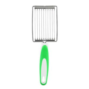 Tomato Luncheon Meat Slicer Non-slip Stainless Steel Fruit Cutter (Green)