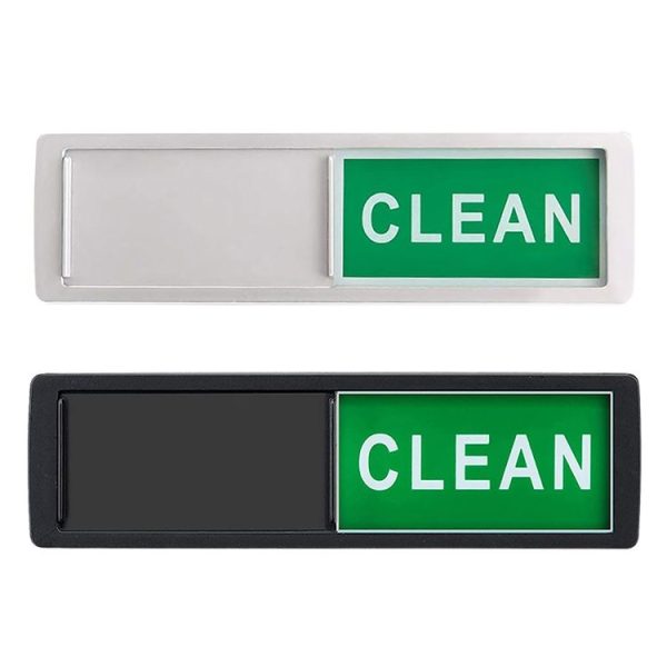 Dishwasher Magnet Clean Dirty Sign 2 Double-Sided Dishwasher Magnet Cover (White) - Image 2