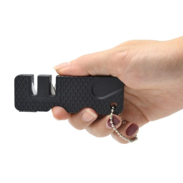 4 PCS Outdoor Knife Sharpener Speeder Mini Knife Sharpener (Black) - Image 2