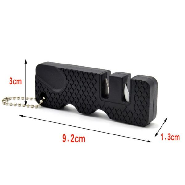 4 PCS Outdoor Knife Sharpener Speeder Mini Knife Sharpener (Black) - Image 3