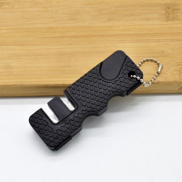 4 PCS Outdoor Knife Sharpener Speeder Mini Knife Sharpener (Black) - Image 4