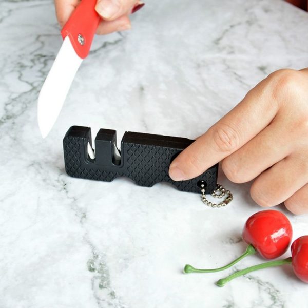 4 PCS Outdoor Knife Sharpener Speeder Mini Knife Sharpener (Black) - Image 5