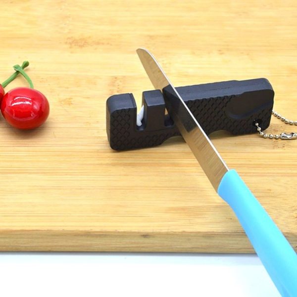 4 PCS Outdoor Knife Sharpener Speeder Mini Knife Sharpener (Black) - Image 6