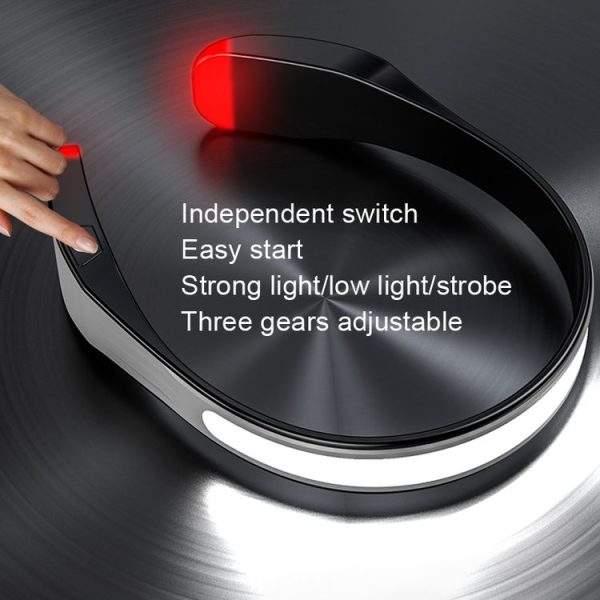 COB Floodlight Headlights Glare Night Fishing Headlamp, Style: With White / Red Tail Light (Gray) - Image 3