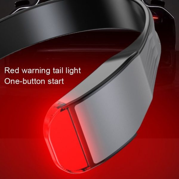 COB Floodlight Headlights Glare Night Fishing Headlamp, Style: With White / Red Tail Light (Gray) - Image 4