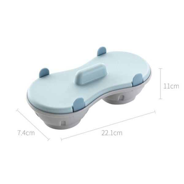 Two-compartment Steamed Egg Box Microwave Steamed Egg Plate Egg Mold (Orange) - Image 3