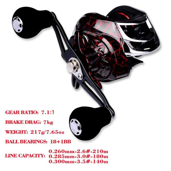 PROBEROS Metal Drop Wheel 18+1 Axis Axis Asian Fish Wheel (DW121L Left Hand) - Image 4