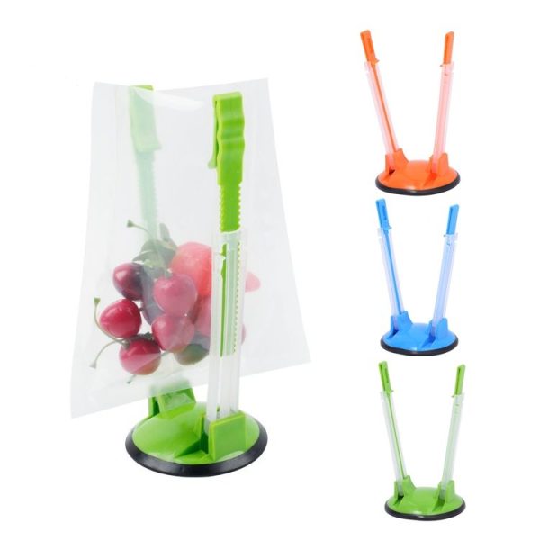 Baggy Rack Holder For Food Prep Bag Plastic Freezer Bag Ziplock Bag Holder Stand (Orange) - Image 2