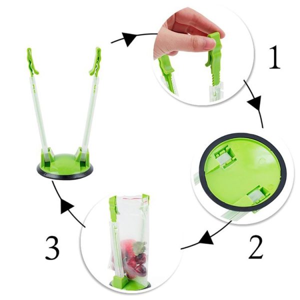Baggy Rack Holder For Food Prep Bag Plastic Freezer Bag Ziplock Bag Holder Stand (Orange) - Image 5