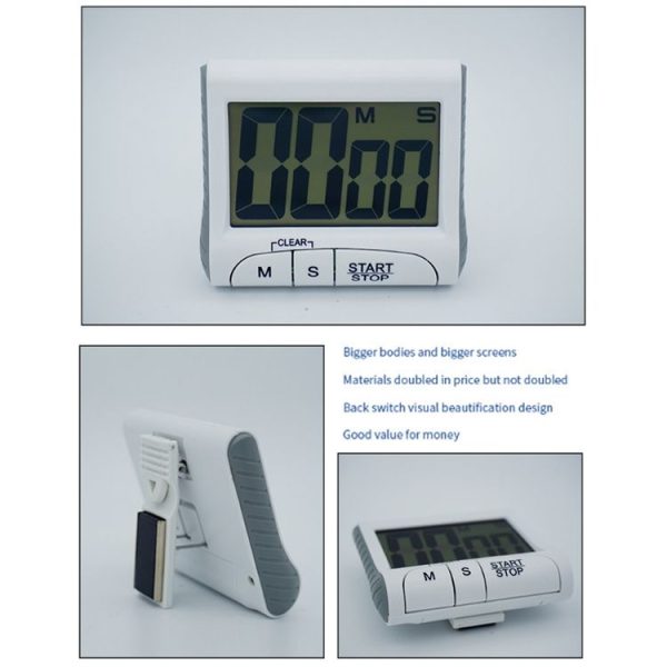 Kitchen Reminder Learning Positive Timer With Switch, Color: Black - Image 3