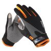 1 Pair QX0002 Sports Sunscreen Touch Screen Non-slip Wear Resistant Shock Absorbing Cycling Gloves, Size: L (Orange)