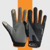 1 Pair QX0002 Sports Sunscreen Touch Screen Non-slip Wear Resistant Shock Absorbing Cycling Gloves, Size: L (Orange) - Image 2