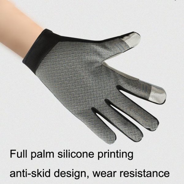1 Pair QX0002 Sports Sunscreen Touch Screen Non-slip Wear Resistant Shock Absorbing Cycling Gloves, Size: L (Orange) - Image 6