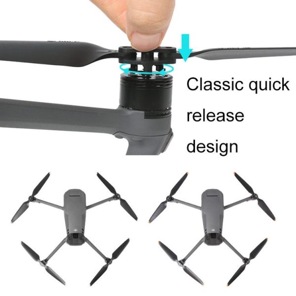 Mavic 3 1pair Sunnylife 9453F-1 Silver Paddle Tip Quick Release Blades - Image 5