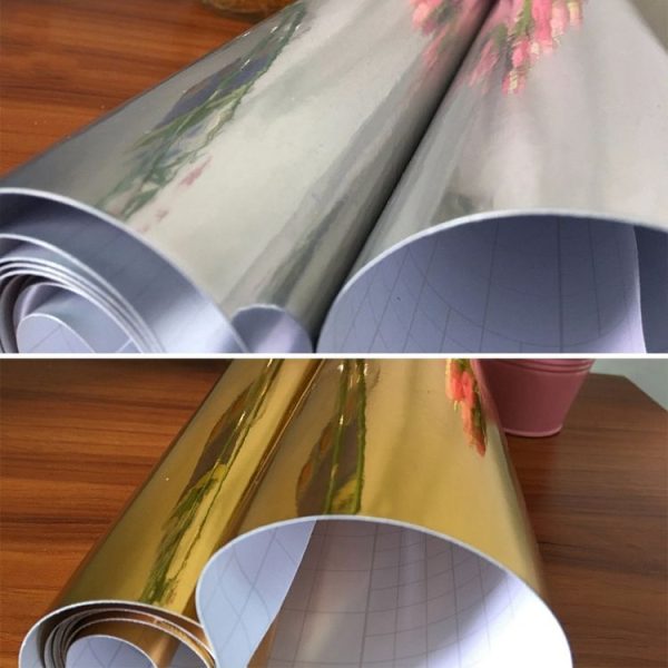 30cm x 100cm Glossy Metal Self Adhesive Vinyl Film DIY Cup Sticker Car Sticker, Color: Silver - Image 3