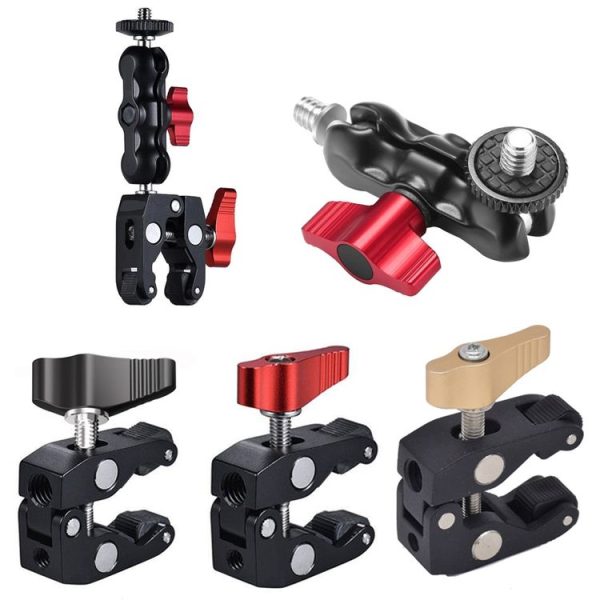 JMSUZ 124124 SLR Camera Rail Adjustable Clamp Crab Clamp (Red) - Image 2