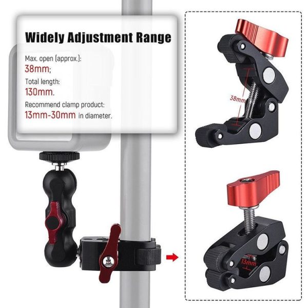 JMSUZ 124124 SLR Camera Rail Adjustable Clamp Magic Aarm - Image 6