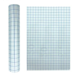 30cm x 100cm Self Adhesive Clear Lattice PVC Vinyl Positioning Transfer Film (Blue)