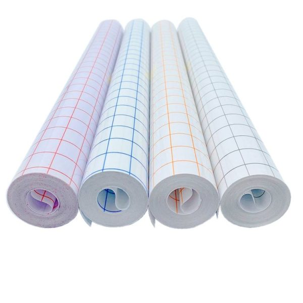 30cm x 100cm Self Adhesive Clear Lattice PVC Vinyl Positioning Transfer Film (Blue) - Image 2