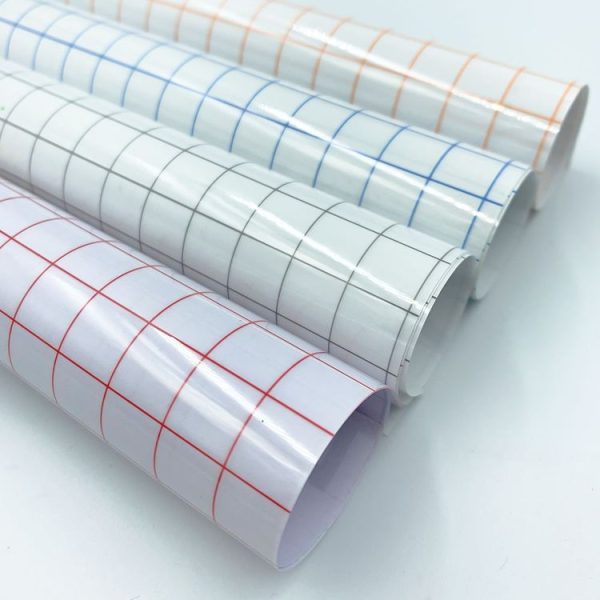 30cm x 100cm Self Adhesive Clear Lattice PVC Vinyl Positioning Transfer Film (Blue) - Image 6