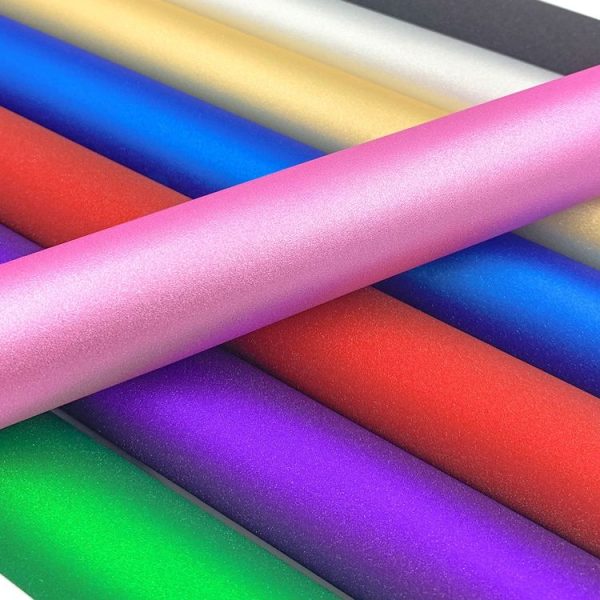 30 x 30cm Glitter Adhesive Craft Permanent Vinyl Film For Cup Wall Glass Decor (Silver) - Image 2