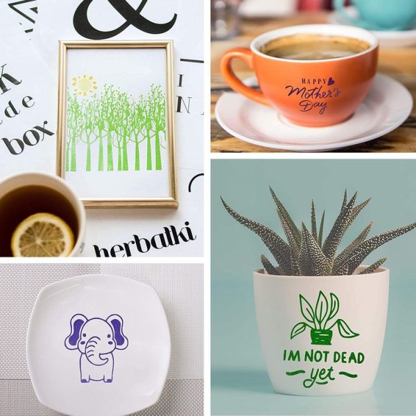 30 x 30cm Glitter Adhesive Craft Permanent Vinyl Film For Cup Wall Glass Decor (Silver) - Image 6