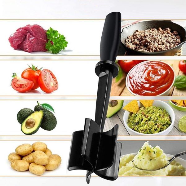 Meat Chopper Hand Held Stirring Grinder (Black) - Image 7