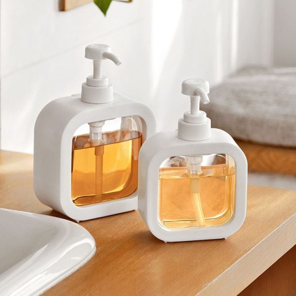 500ml Transparent Hand Sanitizer Split Bottle Plastic Press Type Emulsion Bottle - Image 4