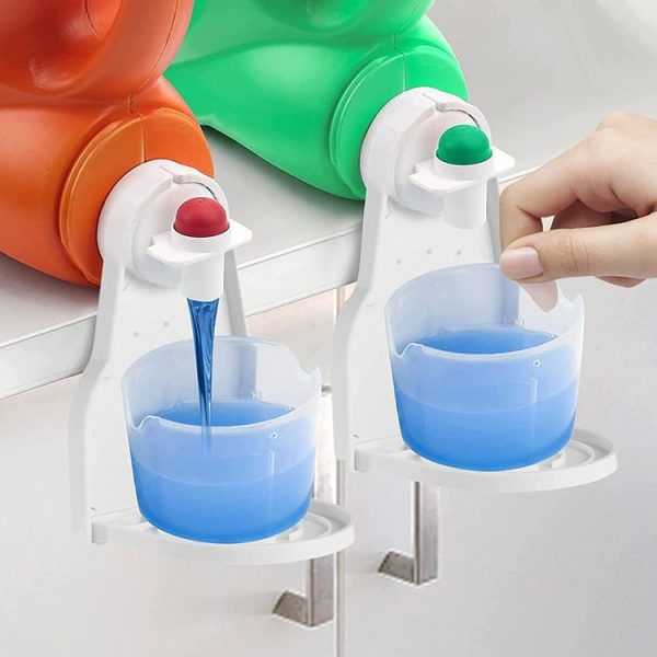 Foldable Laundry Detergent Drip Catcher Tray Cup Holder Soap Dispenser Gadget (Yellow) - Image 3