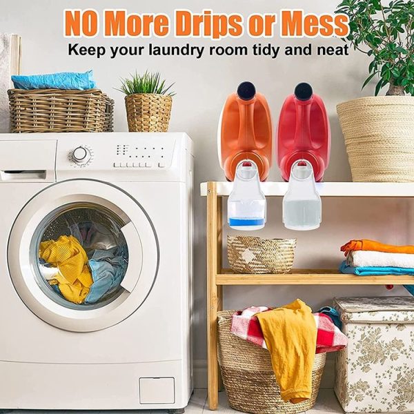 Foldable Laundry Detergent Drip Catcher Tray Cup Holder Soap Dispenser Gadget (Yellow) - Image 4
