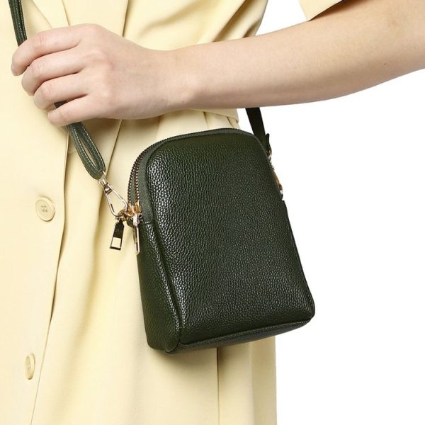 M01 Iitchi Pattern Shoulder Crossbody Bag Ladies Cell Phone Bag (Black) - Image 6