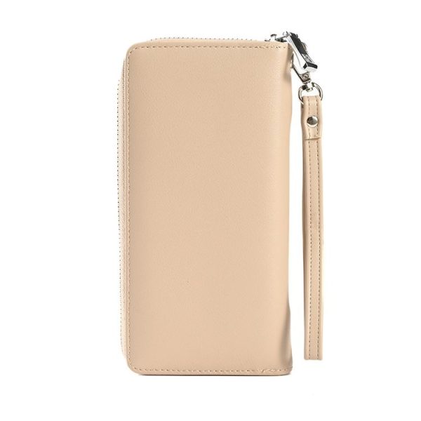 Women Purse Long Zipper Clutch Bag Large Capacity Cell Phone Bag (Blue) - Image 4