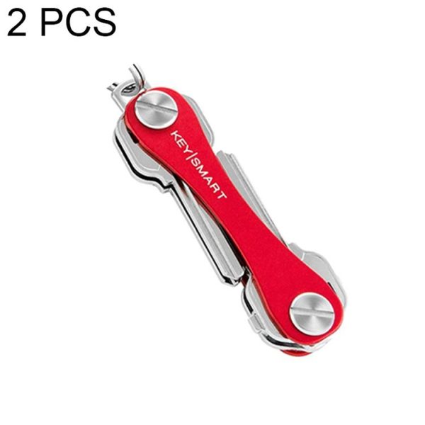 2 PCS QD-81 Large Capacity Metal Key Holder Key Organizer Key Storage Box (Red)
