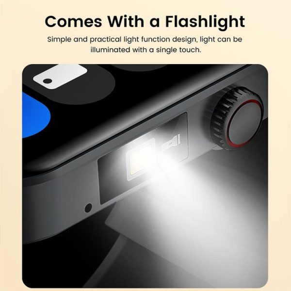 KOSPET Magic 3S 1.69 Inch Heart Rate Monitoring Bluetooth Calling Watch With Flashlight Function (Black) - Image 7