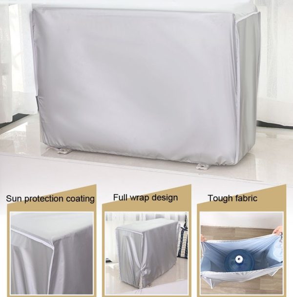 Outdoor Air Conditioning Cover Waterproof Dust Cover Rainproof Cover, Size: S 80 x 28 x 54cm - Image 2
