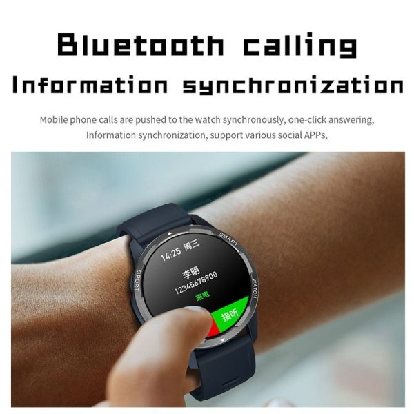 T5max 1.28 Inch Heart Rate / Blood Oxygen Monitoring Bluetooth Calling Smart Watch (Blue) - Image 6