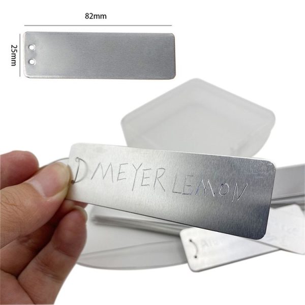 20 PCS Portable Waterproof Aluminum Plant Tags Waterproof Plant Label 82 x 25mm - Image 3