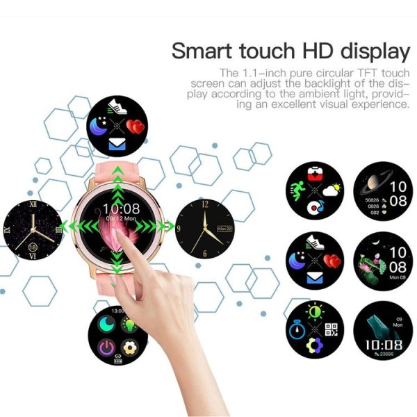 KOSPET Athena 1.1 Inch Heart Rate / Blood Pressure / Sleep Monitoring Smart Watch (Rose Red) - Image 4