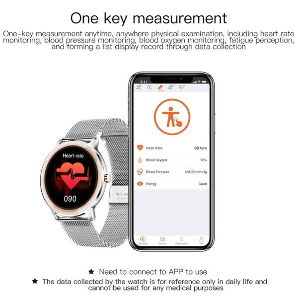 KOSPET Athena 1.1 Inch Heart Rate / Blood Pressure / Sleep Monitoring Smart Watch (Rose Red) - Image 5