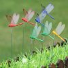 10pcs Simulation Plug Rod Magnetic Dragonfly Home Wall Garden Decoration (Red) - Image 6
