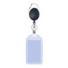 Multifunctional Retractable Waterproof Card Case Keychain Ring Card Sleeve (Vertical)