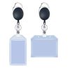 Multifunctional Retractable Waterproof Card Case Keychain Ring Card Sleeve (Vertical) - Image 2