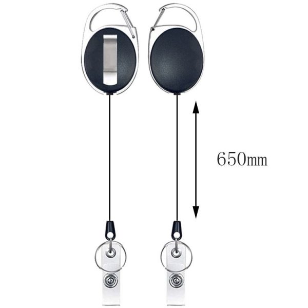Multifunctional Retractable Waterproof Card Case Keychain Ring Card Sleeve (Vertical) - Image 4