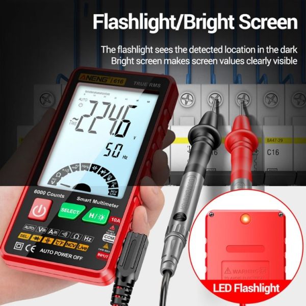 ANENG 616 Automatic High-precision Digital Display Capacitance Multimeter, Color: Black (Color Box) - Image 6