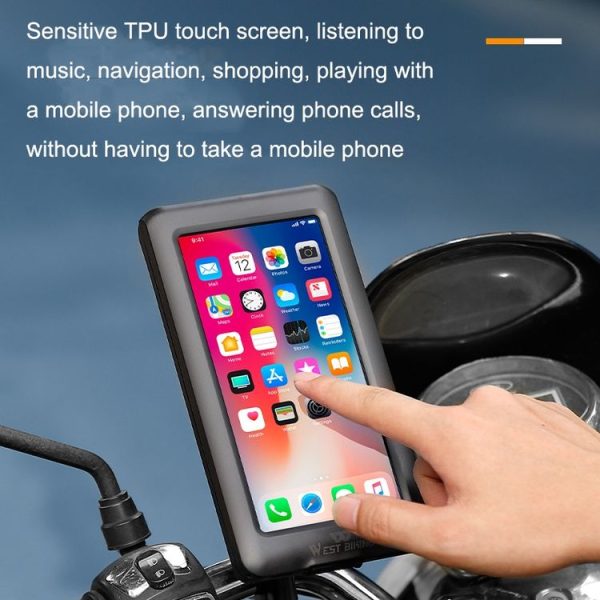 WEST BIKING Mountain Bicycle Riding Shock-proof Fixed Mobile Phone Bracket, Style: Handlebar - Image 5