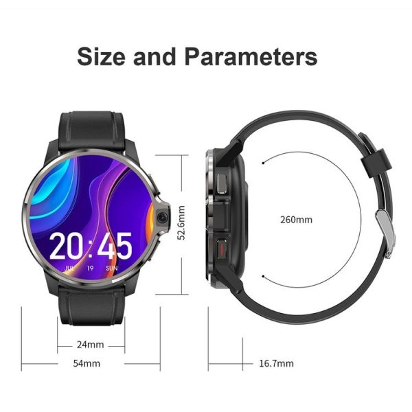 DM30 4G LTE 1.6 inch Android Heart Rate / Blood Oxygen Monitoring Smart Watch (Black) - Image 3