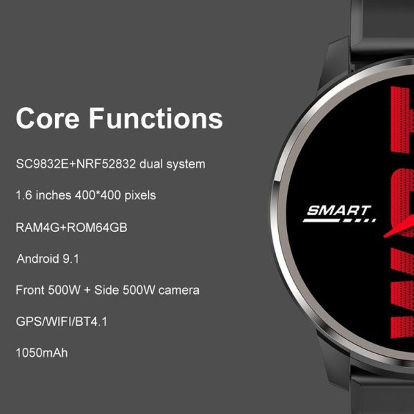 DM30 4G LTE 1.6 inch Android Heart Rate / Blood Oxygen Monitoring Smart Watch (Black) - Image 5