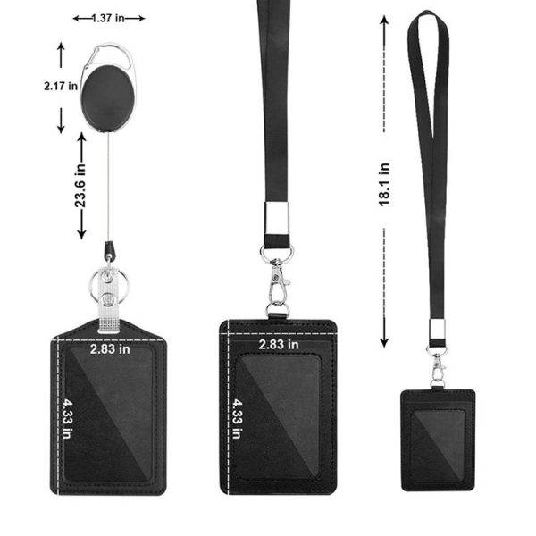 ZT-6330 3 in 1 PU Leather ID Card Retractable Buckle Halter Protective Case - Image 4