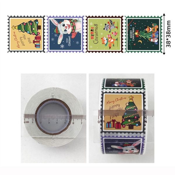 Christmas Sticker Decorative Gift Card Packaging Seal Sticker, Size: 38x38mm (K-211-R1) - Image 3